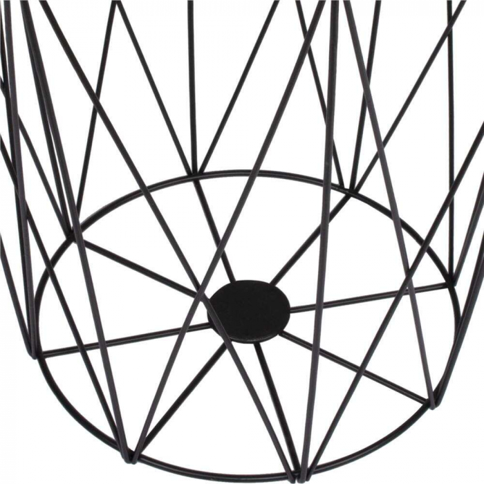 MASA ROTUNDA CU COS DEPOZITARE, MDF, BAZA METALICA, NEGRU SI NATUR, 24/35X35 CM, SPRINGOS [2]