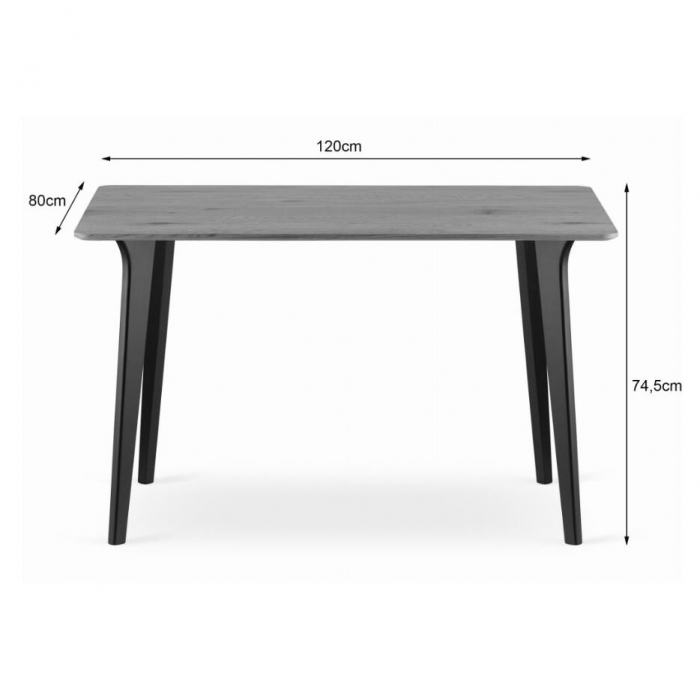 MASA STIL SCANDINAV, ARTOOL, DREPTUNGHIULARA, MDF SI LEMN, NATUR, 120X80X74.5 CM [3]
