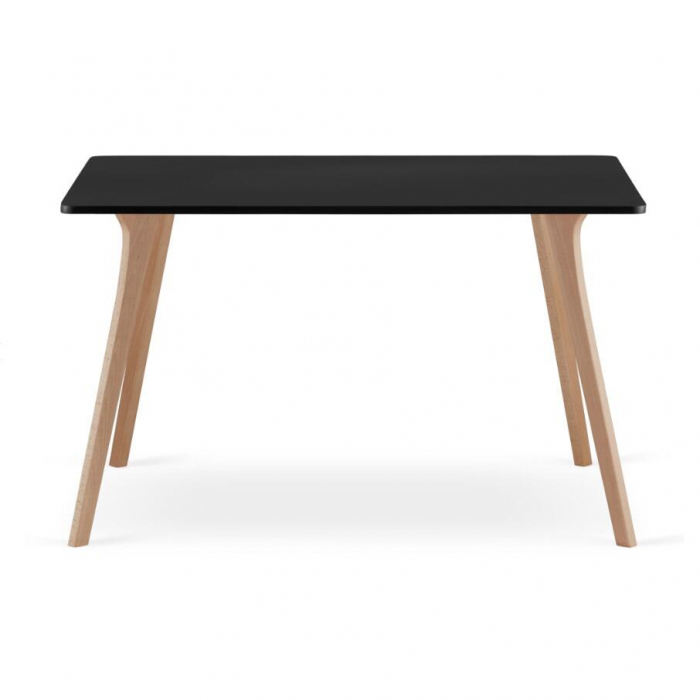 MASA STIL SCANDINAV, ARTOOL, DREPTUNGHIULARA, MDF SI LEMN, NEGRU, 120X80X74 CM [5]