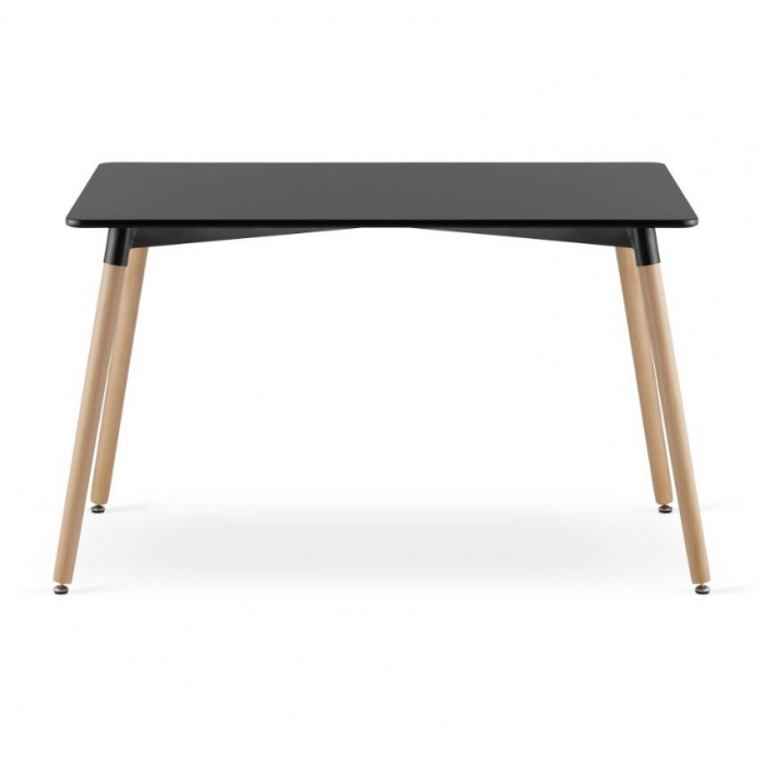 MASA STIL SCANDINAV, ARTOOL, DREPTUNGHIULARA, MDF SI LEMN, NEGRU, 120X80X75 CM [5]
