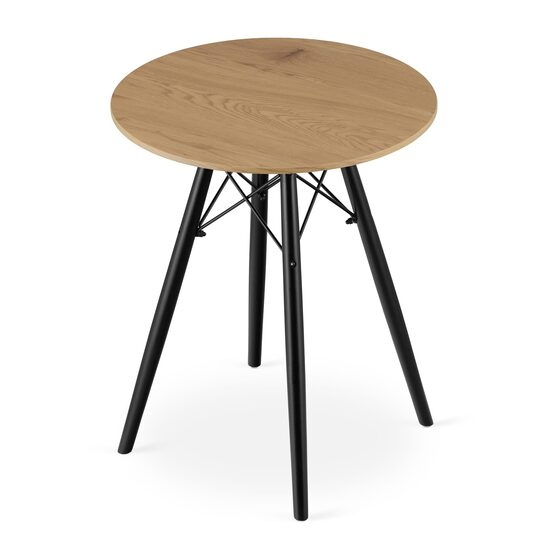 MASA STIL SCANDINAV, ARTOOL, ROTUND, MDF SI LEMN, NATUR, 60X73 CM [1]