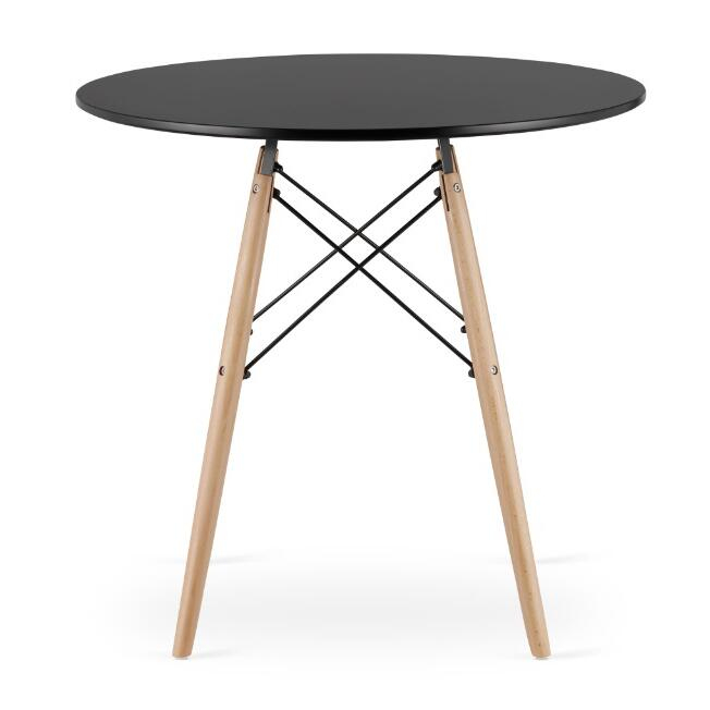 MASA STIL SCANDINAV, ARTOOL, ROTUND, MDF SI LEMN, NEGRU, NATUR, 80X72 CM [4]