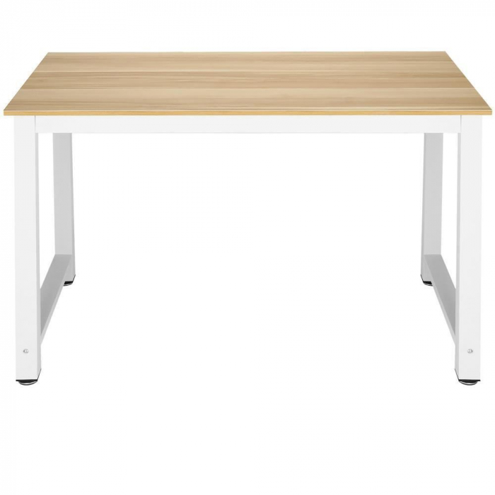 MASA STIL SCANDINAV, DREPTUNGHIULARA, METALICA, PLACA LAMINATA, ALB SI NATUR, 110X60X74 CM, SPRINGOS [6]
