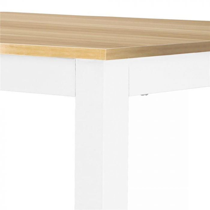 MASA STIL SCANDINAV, DREPTUNGHIULARA, METALICA, PLACA LAMINATA, ALB SI NATUR, 110X60X74 CM, SPRINGOS [9]