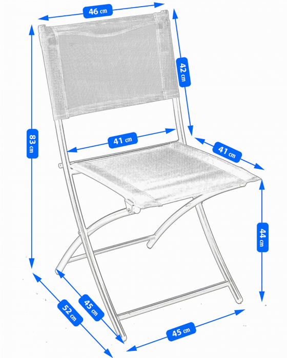 Mobilier de terasă balcon - masă pliantă, 2 scaune [3]