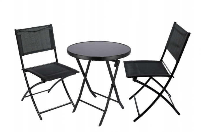 MOBILIER PLIABIL PENTRU BALCON, GRADINA, TERASA AZAY INTERIORS, 2 SCAUNE SI O MASA [3]
