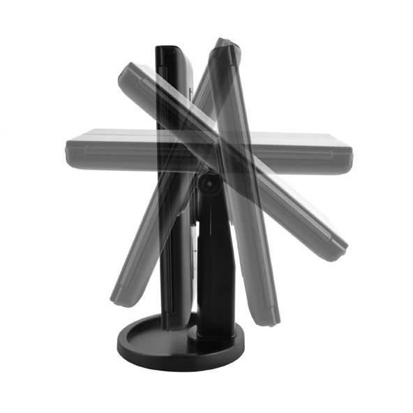 OGLINDA COSMETICA, CU LED, ROTATIVA, CU MARIRE IMAGINE 1X/2X/3X, NEGRU, 4XAA, USB, 34.5X9X28 CM, ISOTRADE [7]