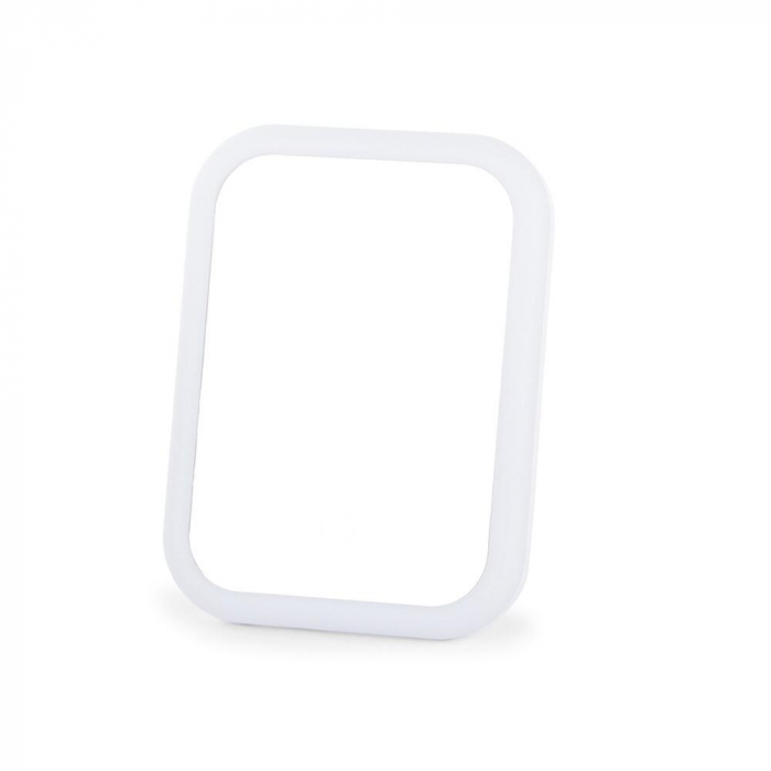 OGLINDA COSMETICA, VERK GROUP, CU LED, UNGHI REGLABIL, 3XAA, USB, ALBA, 15X7X20 CM [11]