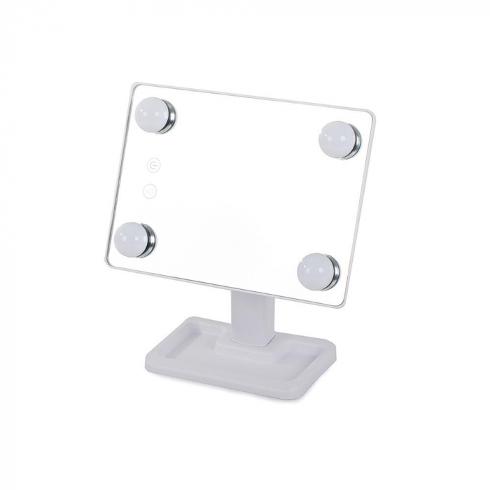 OGLINDA COSMETICA, VERK GROUP, CU LED, UNGHI REGLABIL, 4XAA, DIFERITE CULORI, 18.5X11X29.5 CM [9]