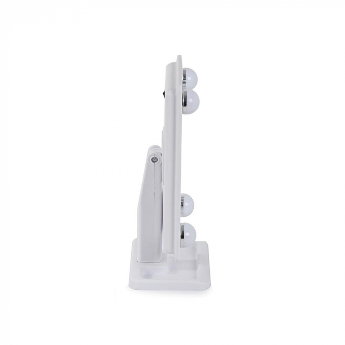 OGLINDA COSMETICA, VERK GROUP, CU LED, UNGHI REGLABIL, 4XAA, DIFERITE CULORI, 18.5X11X29.5 CM [7]