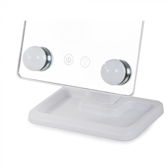 OGLINDA COSMETICA, VERK GROUP, CU LED, UNGHI REGLABIL, 4XAA, DIFERITE CULORI, 18.5X11X29.5 CM [3]