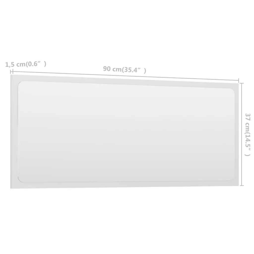 OGLINDA DE BAIE, ALB, 90 X 1.5 X 37 CM [5]
