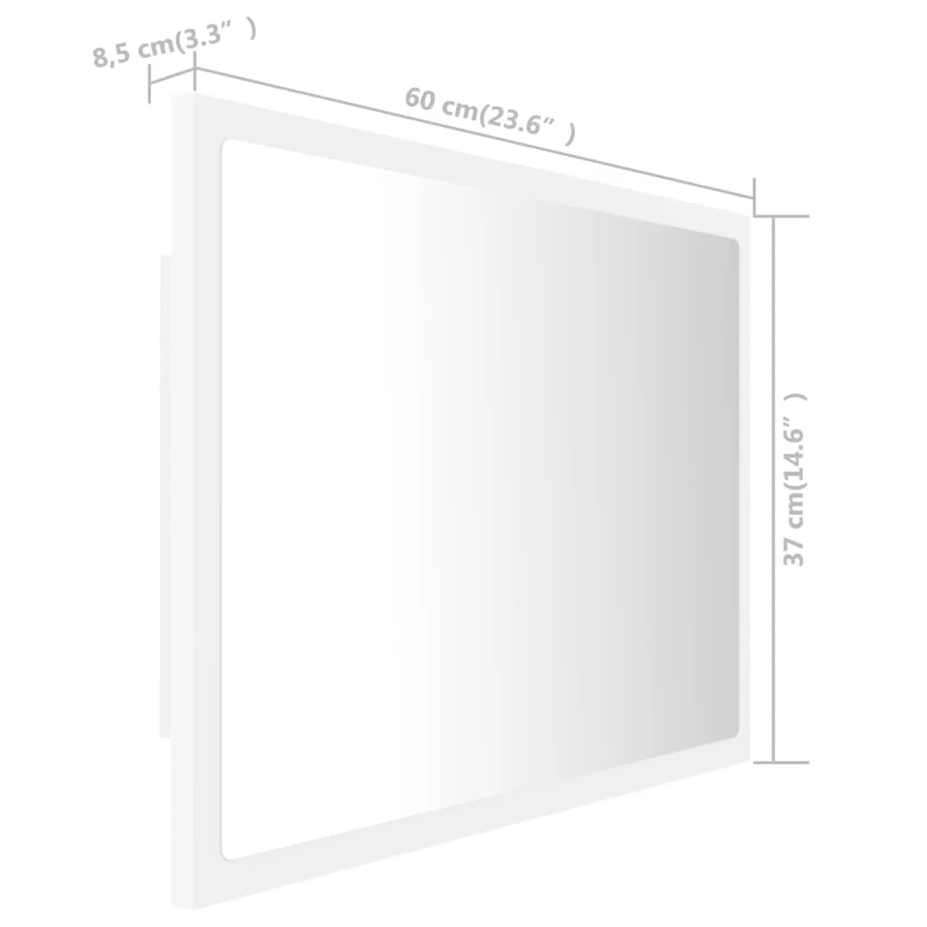 OGLINDA DE BAIE CU LED, ALB [12]
