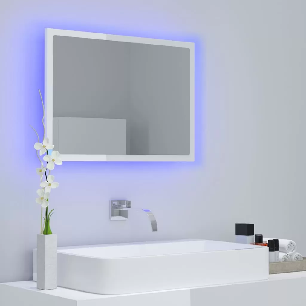 OGLINDA DE BAIE CU LED, ALB LUCIOS [3]