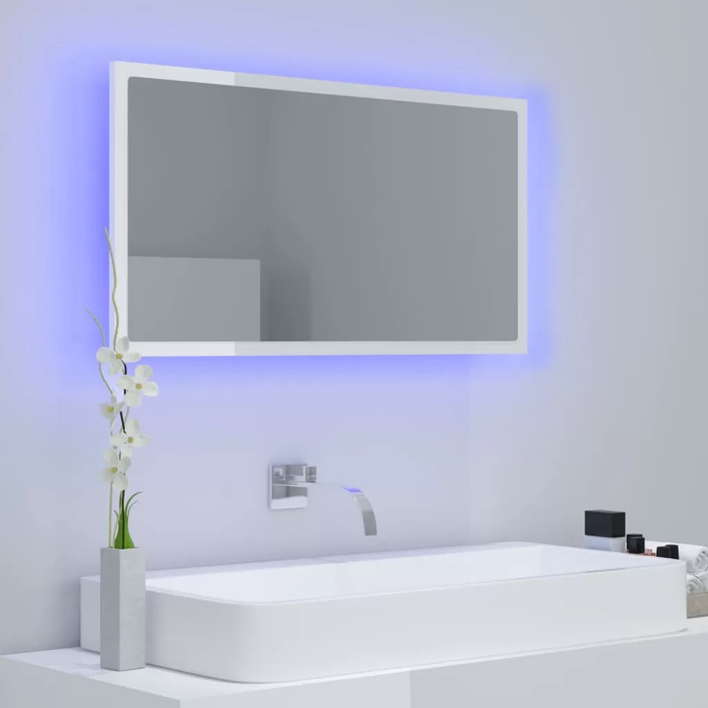 OGLINDA DE BAIE CU LED, ALB LUCIOS [3]
