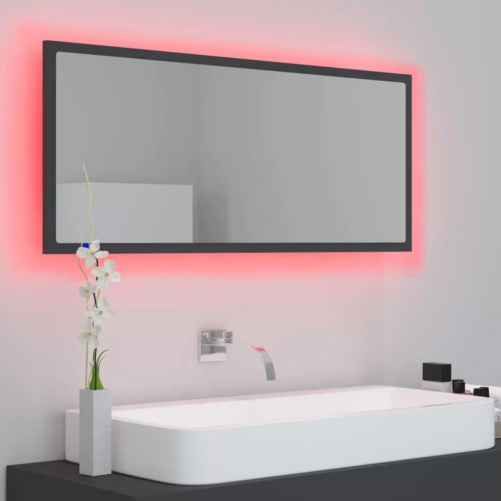 OGLINDA DE BAIE CU LED, GRI [5]