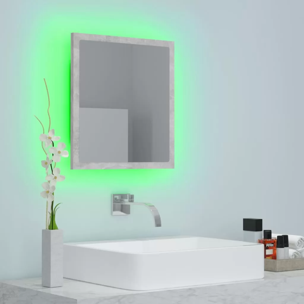 OGLINDA DE BAIE CU LED, GRI BETON [3]