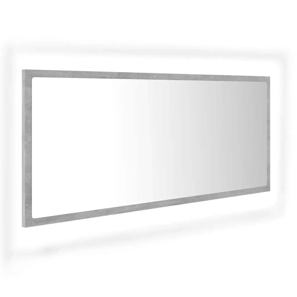 OGLINDA DE BAIE CU LED, GRI BETON [2]