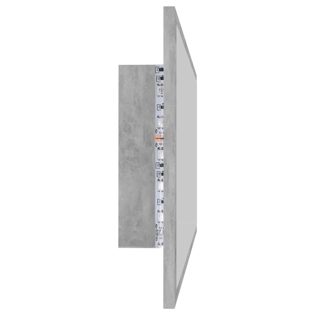 OGLINDA DE BAIE CU LED, GRI BETON [8]