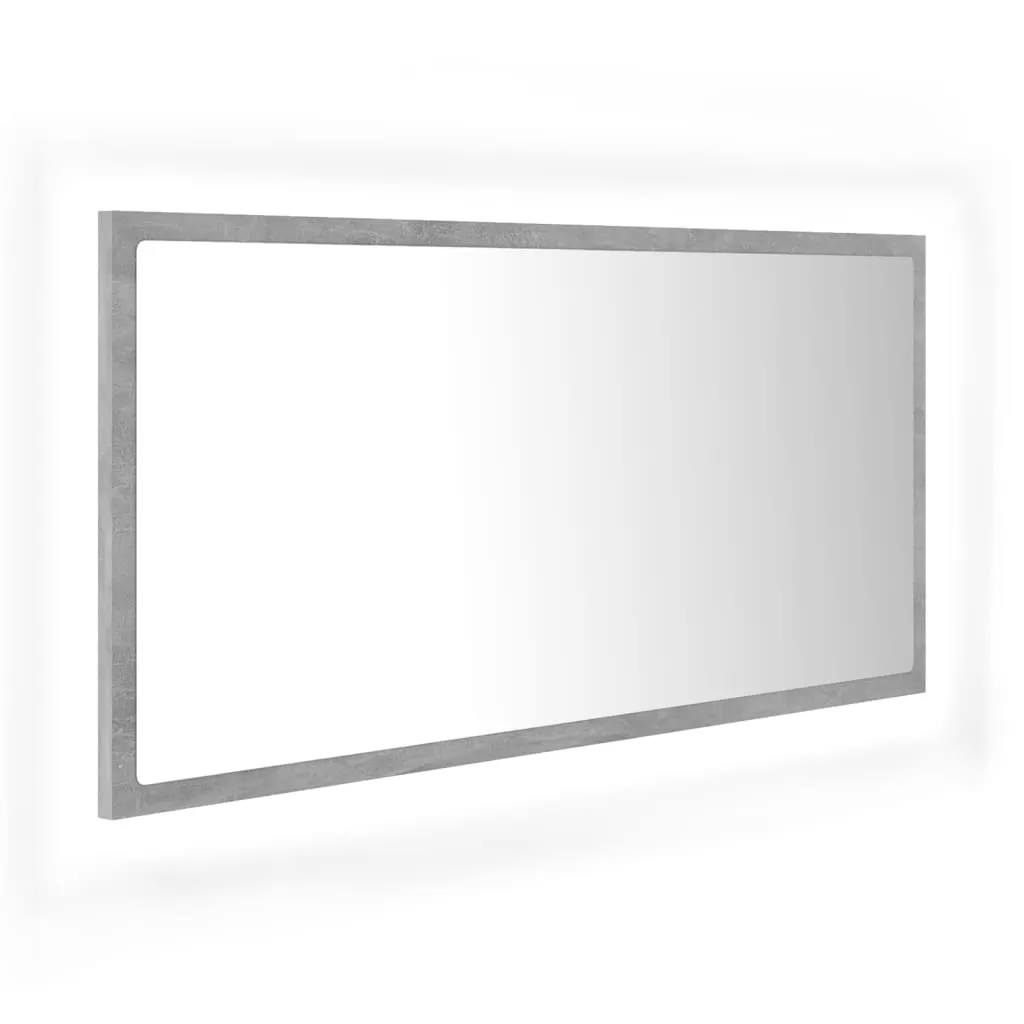OGLINDA DE BAIE CU LED, GRI BETON [2]