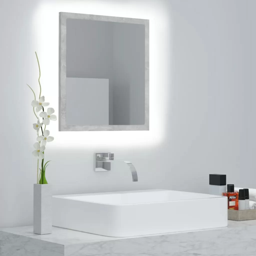 OGLINDA DE BAIE CU LED, GRI BETON [1]