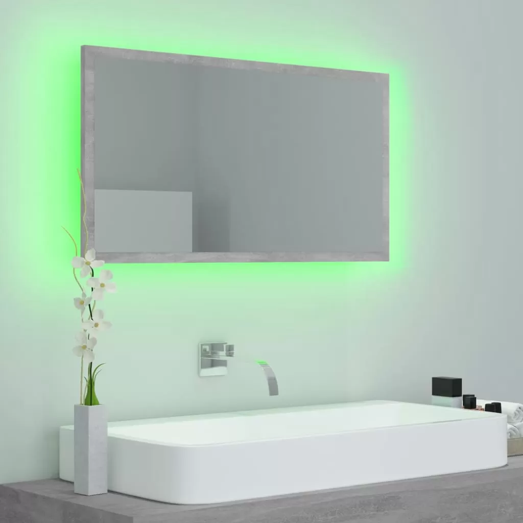 OGLINDA DE BAIE CU LED, GRI BETON [4]