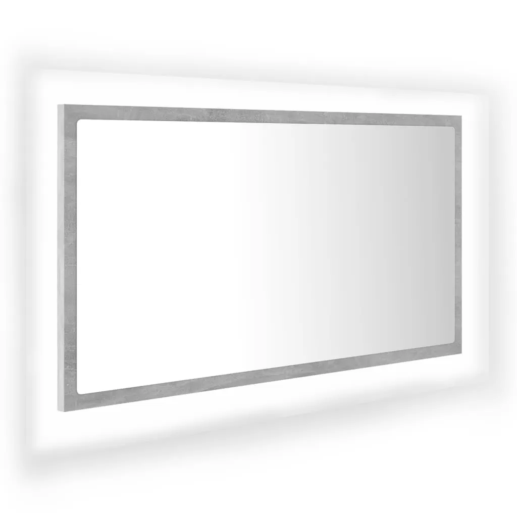 OGLINDA DE BAIE CU LED, GRI BETON [2]