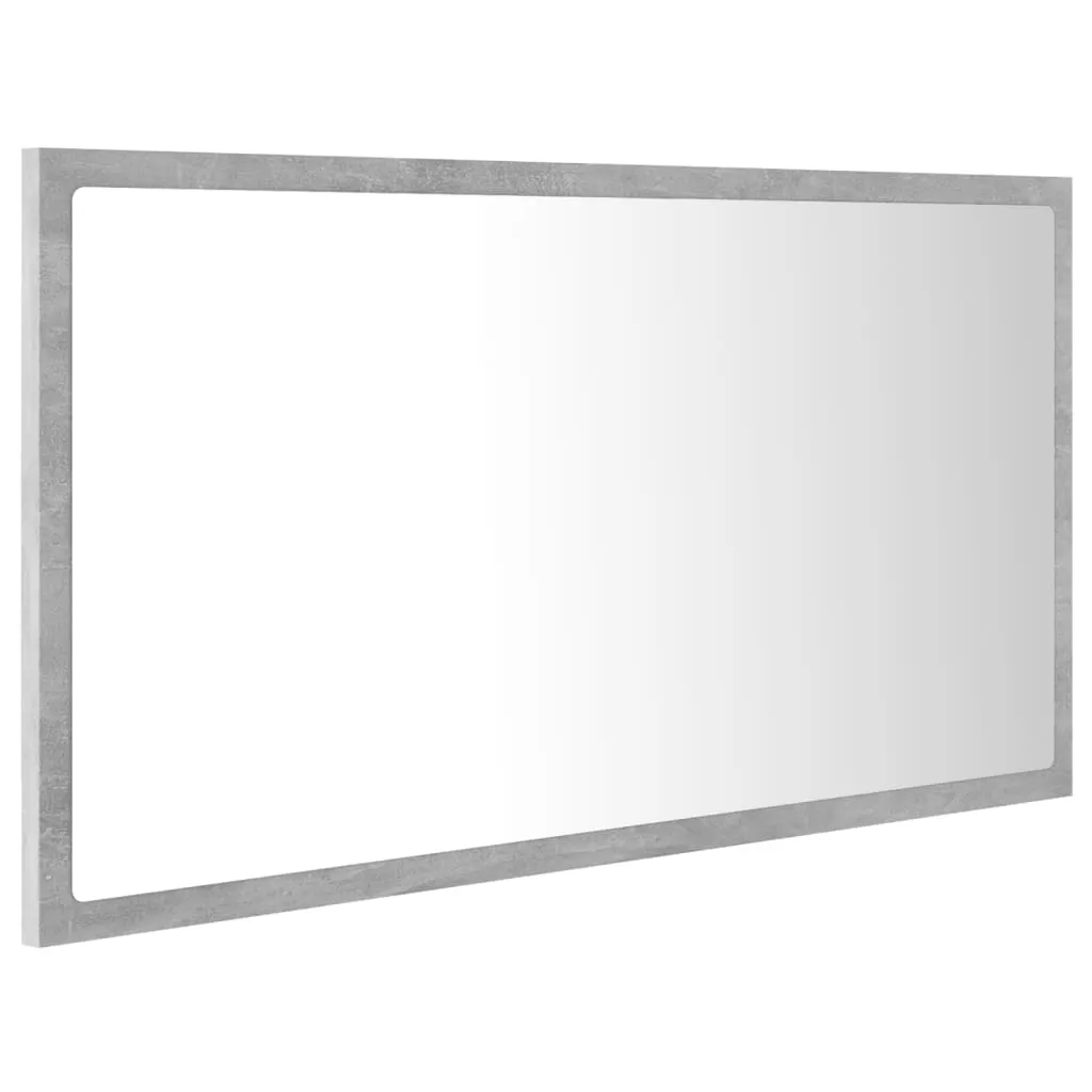 OGLINDA DE BAIE CU LED, GRI BETON [6]