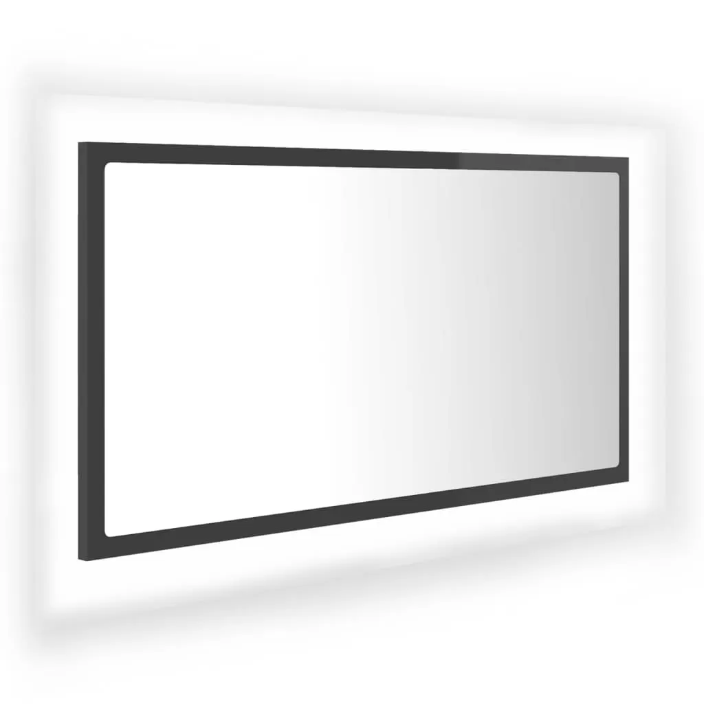 OGLINDA DE BAIE CU LED, GRI LUCIOS [2]
