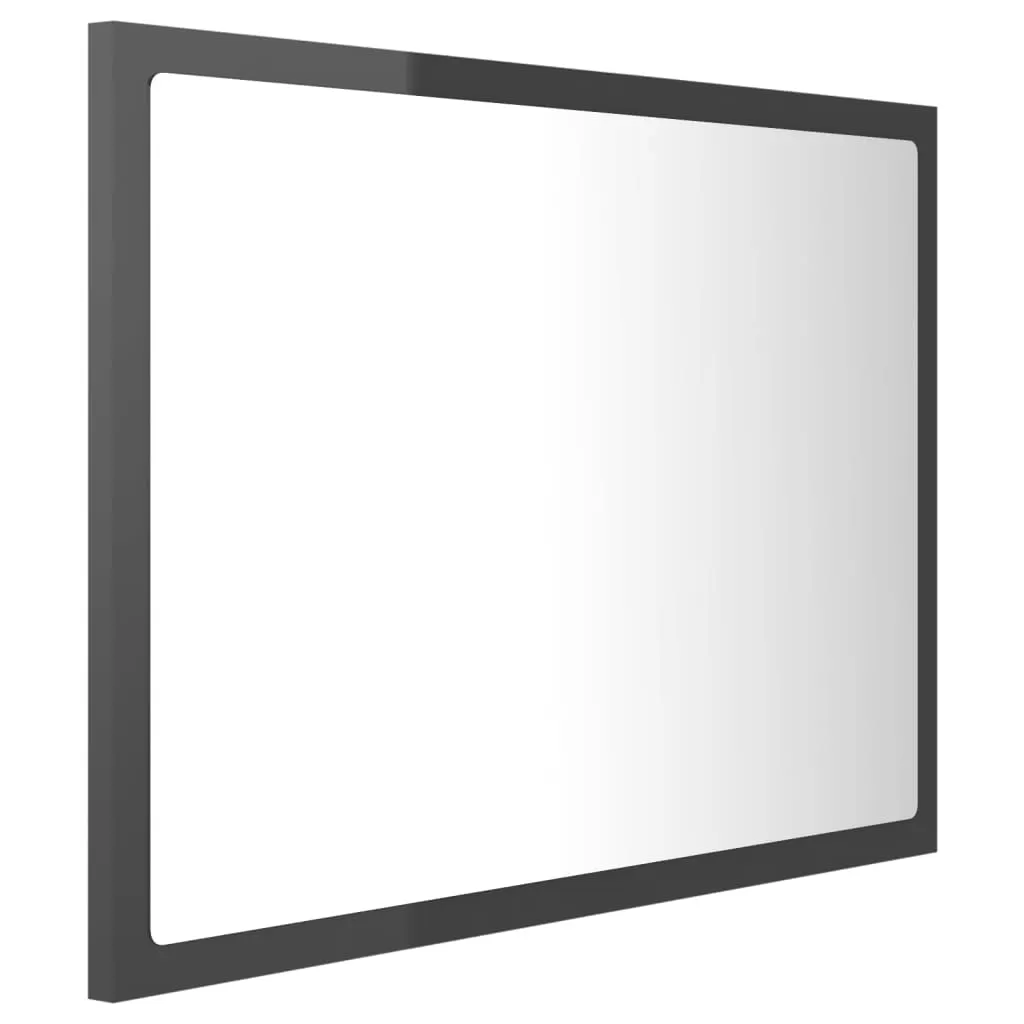 OGLINDA DE BAIE CU LED, GRI LUCIOS [8]