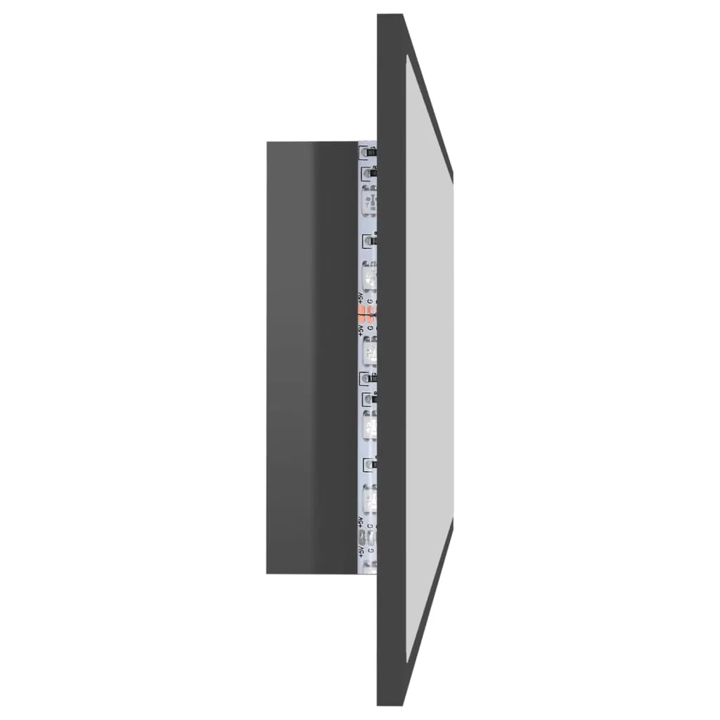 OGLINDA DE BAIE CU LED, GRI LUCIOS [8]