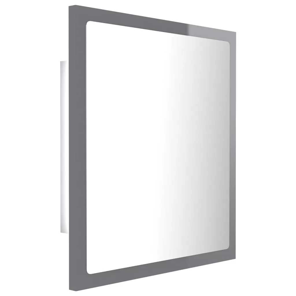 OGLINDA DE BAIE CU LED, GRI LUCIOS [8]