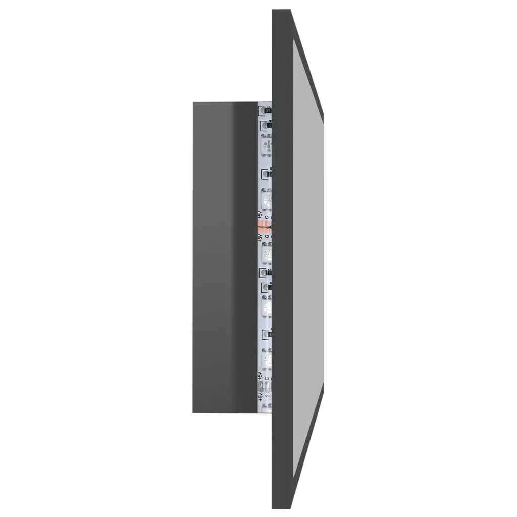 OGLINDA DE BAIE CU LED, GRI LUCIOS [8]