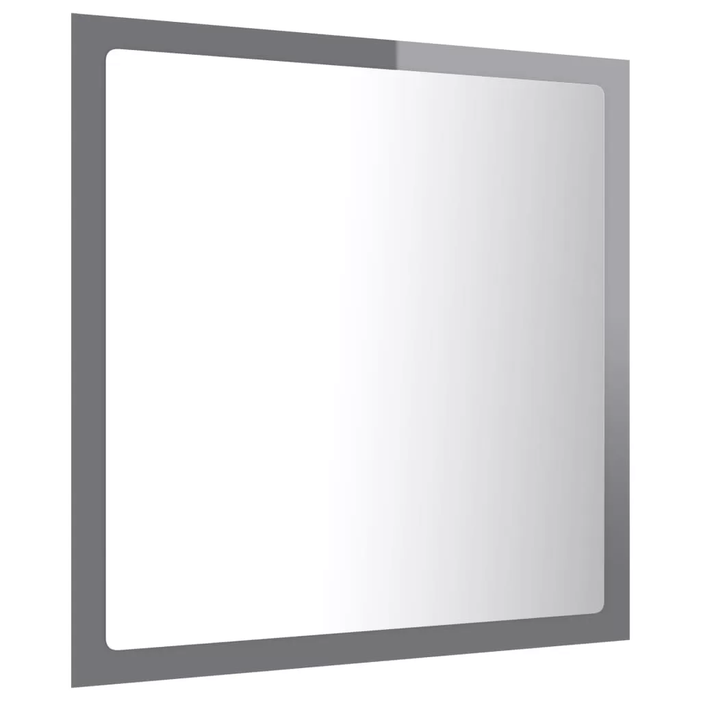 OGLINDA DE BAIE CU LED, GRI LUCIOS [7]