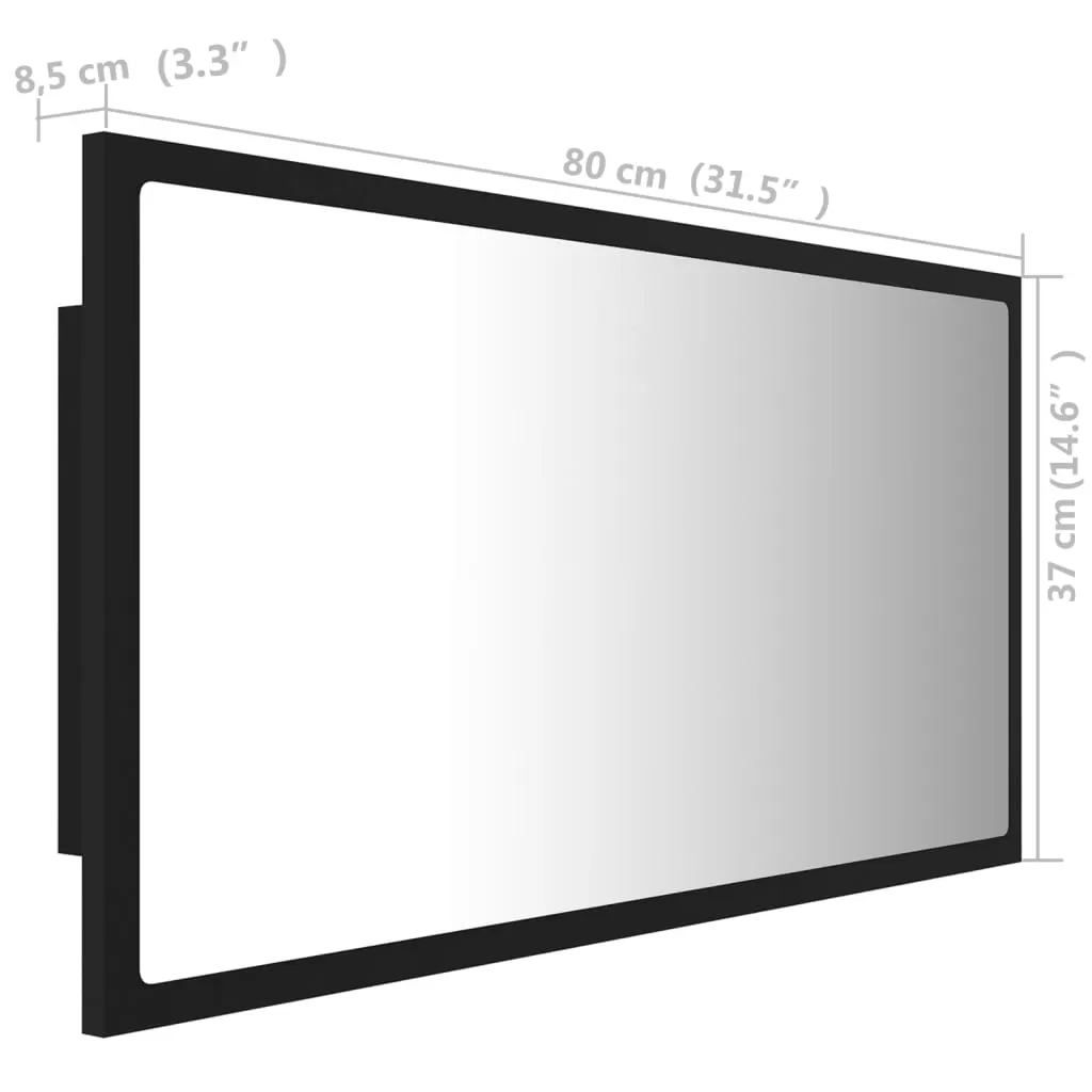 OGLINDA DE BAIE CU LED, NEGRU [12]