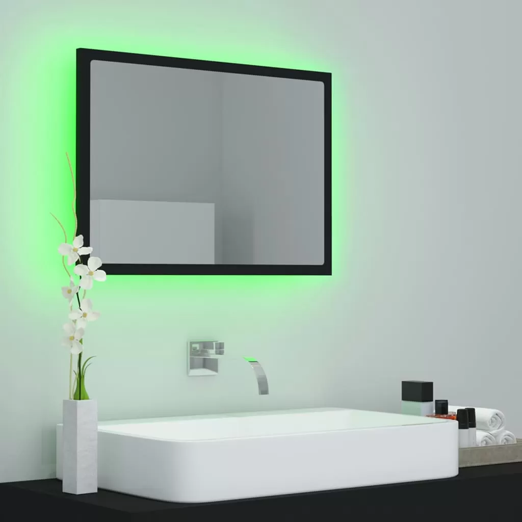 OGLINDA DE BAIE CU LED, NEGRU [4]