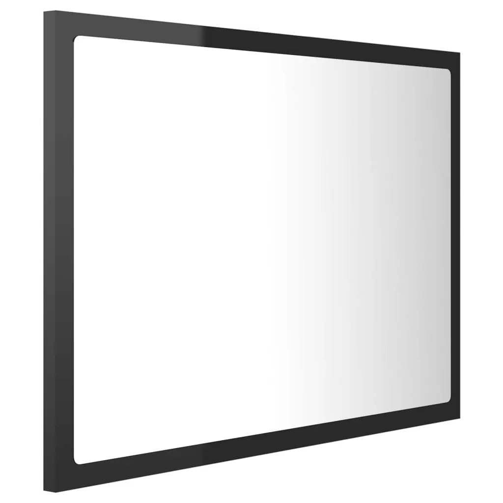 OGLINDA DE BAIE CU LED, NEGRU LUCIOS [7]