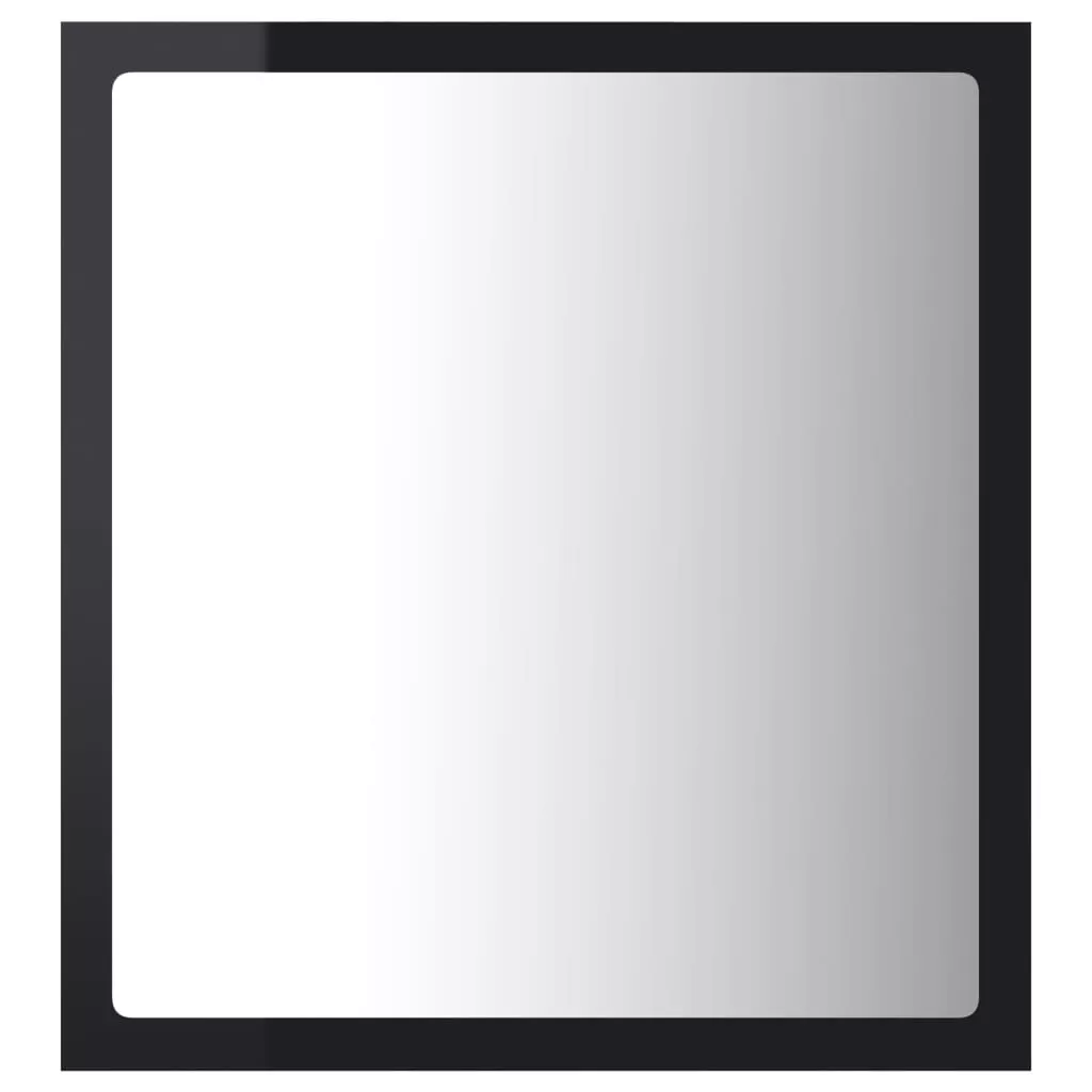 OGLINDA DE BAIE CU LED, NEGRU LUCIOS [6]