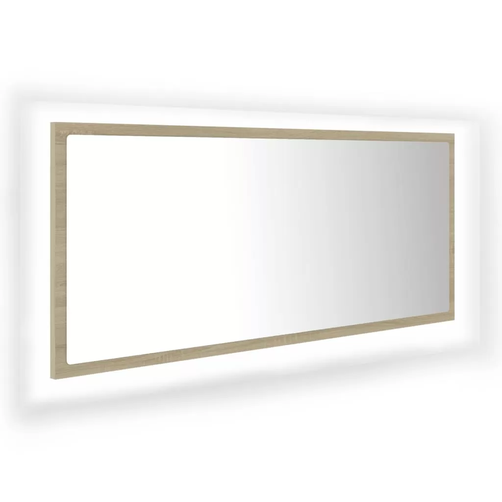 OGLINDA DE BAIE CU LED, STEJAR SONOMA [2]