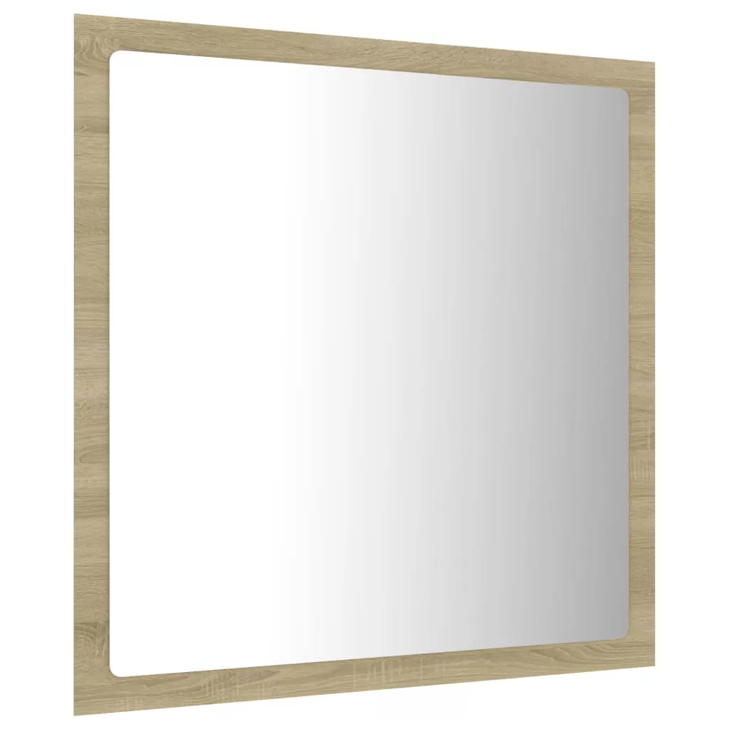 OGLINDA DE BAIE CU LED, STEJAR SONOMA [7]