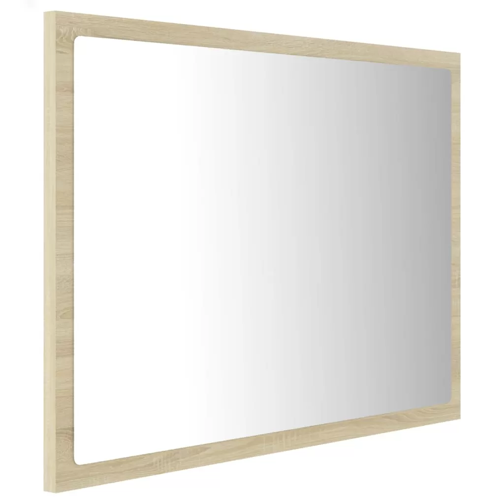 OGLINDA DE BAIE CU LED, STEJAR SONOMA [8]