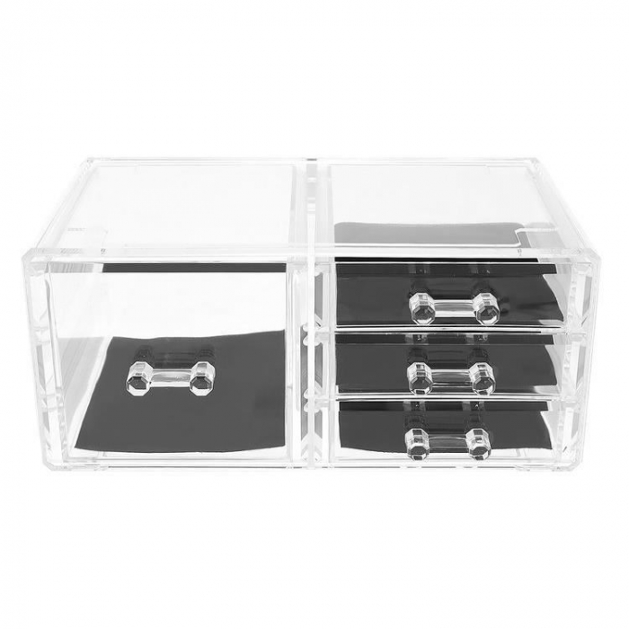 ORGANIZATOR COSMETICE, ACRIL, TRANSPARENT, MARIME XL, 24X14X39.5 CM, ISOTRADE [5]