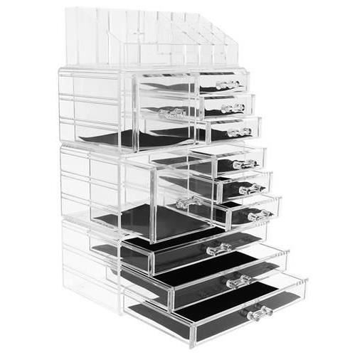 ORGANIZATOR COSMETICE, ACRIL, TRANSPARENT, MARIME XL, 24X14X39.5 CM, ISOTRADE [11]