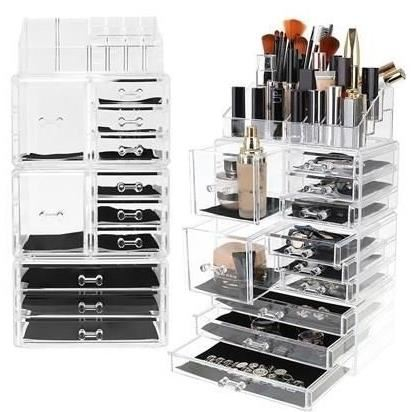 ORGANIZATOR COSMETICE, ACRIL, TRANSPARENT, MARIME XL, 24X14X39.5 CM, ISOTRADE [13]