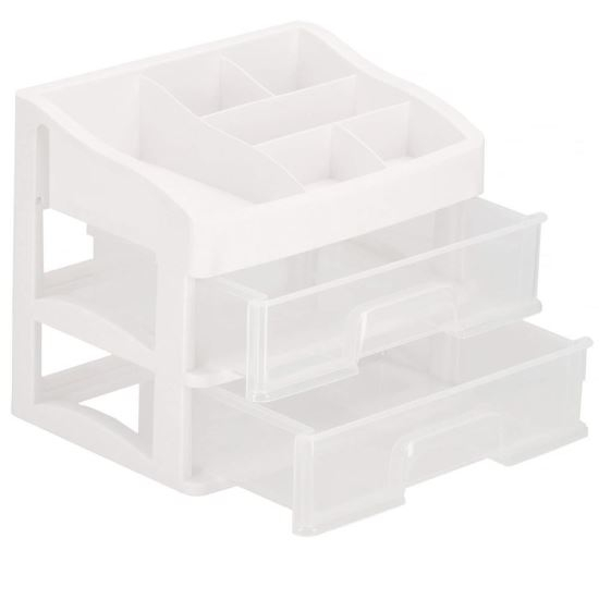 ORGANIZATOR COSMETICE, PLASTIC, 3 NIVELURI, 2 SERTARE, ALB, 20X16.5X23 CM, SPRINGOS [1]