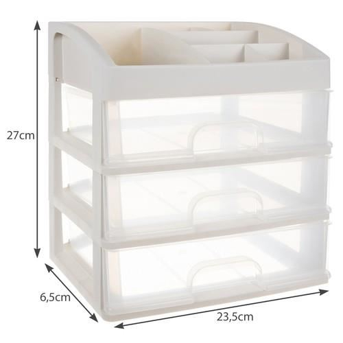 ORGANIZATOR COSMETICE, PLASTIC, TRANSPARENT, 23.5X6.5X27 CM, ISOTRADE [7]
