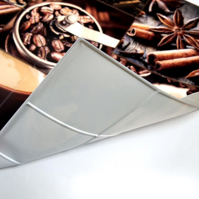 PANOU DECORATIV, PVC, MODEL CAFEA, MARO SI CREM, 96X48.5CM [3]