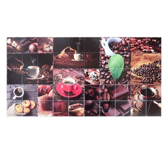 PANOU DECORATIV, PVC, MODEL CAFEA, MARO SI ROSU, 96X48.5 CM [1]