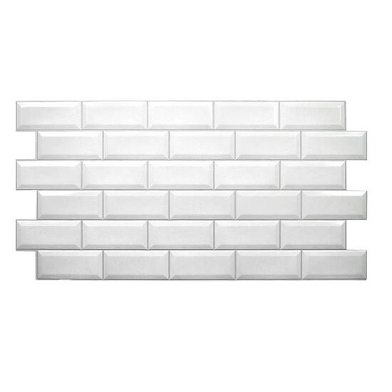 PANOU DECORATIV, PVC, MODEL CARAMIDA 3D, GRI, 96X48.5 CM [1]