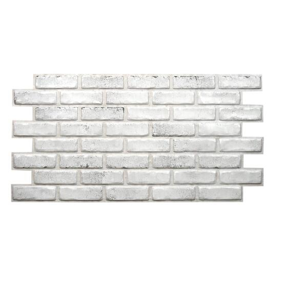 PANOU DECORATIV, PVC, MODEL CARAMIDA 3D, GRI MURDAR, 96X48.5 CM [1]